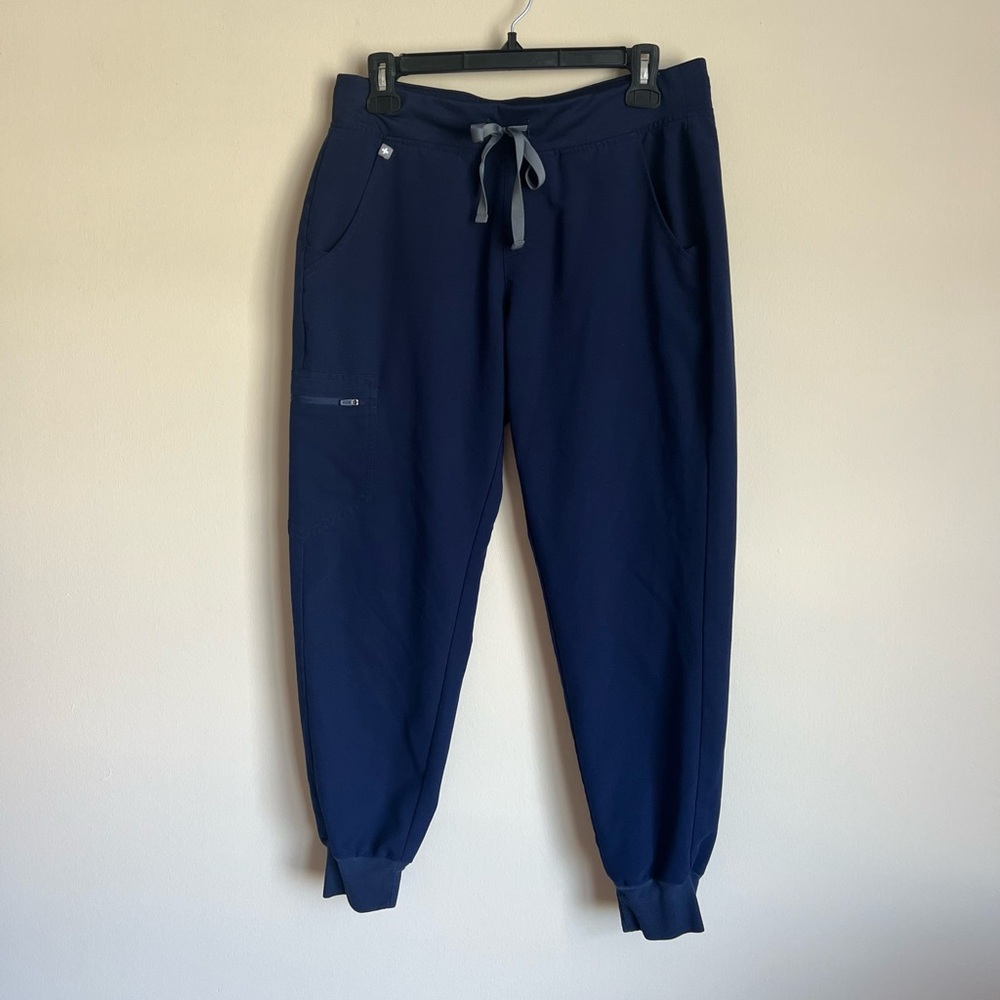 FIGS “Navy Blue” Zamora Jogger Scrub Pants Size Medium Petite